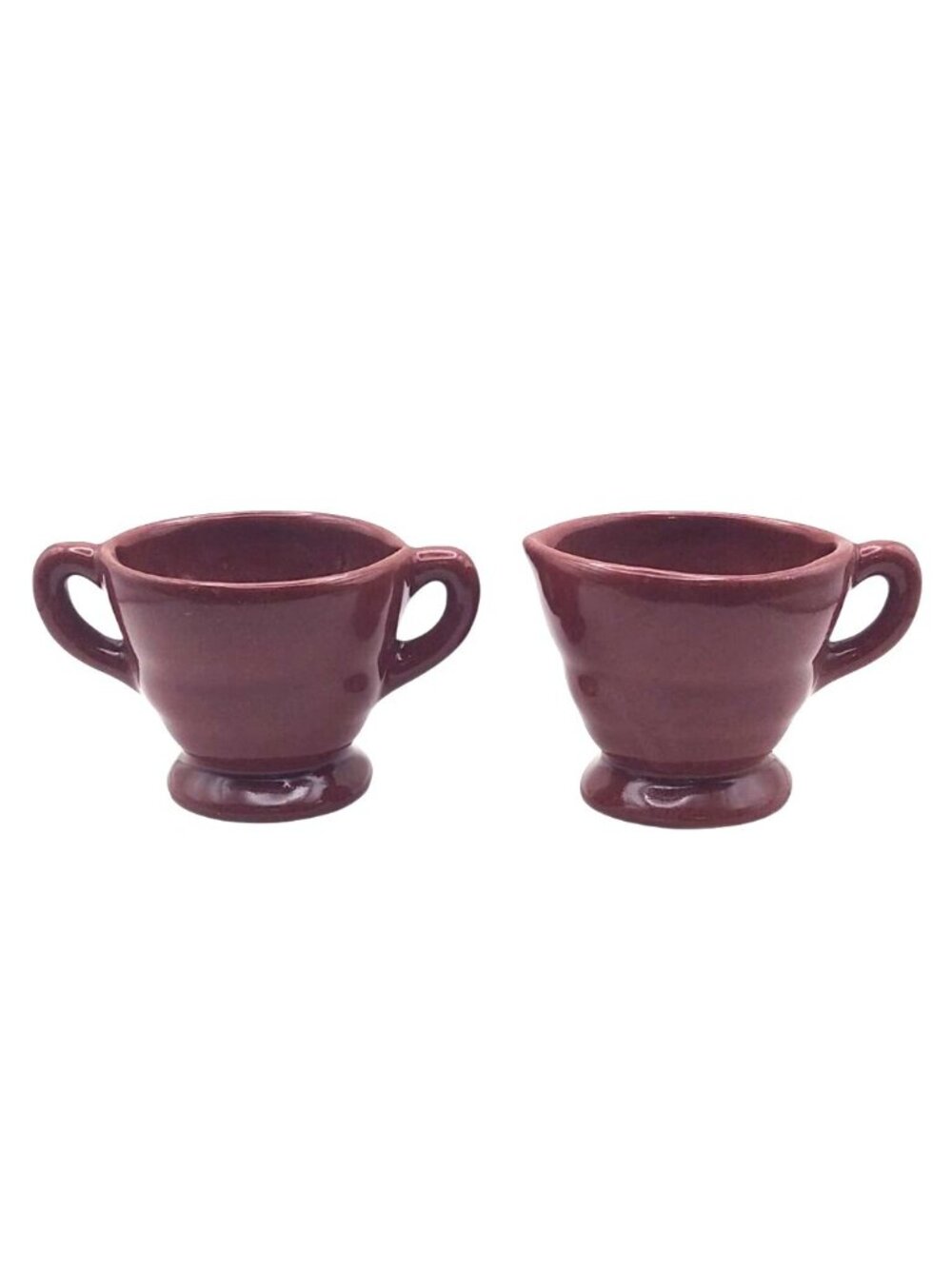 Dryden Pottery Arkansas Red Creamer Open Sugar Bowl Set #108 Collectible Vintage
